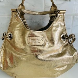 Kate Spade vintage Stevie metallic gold hobo bag